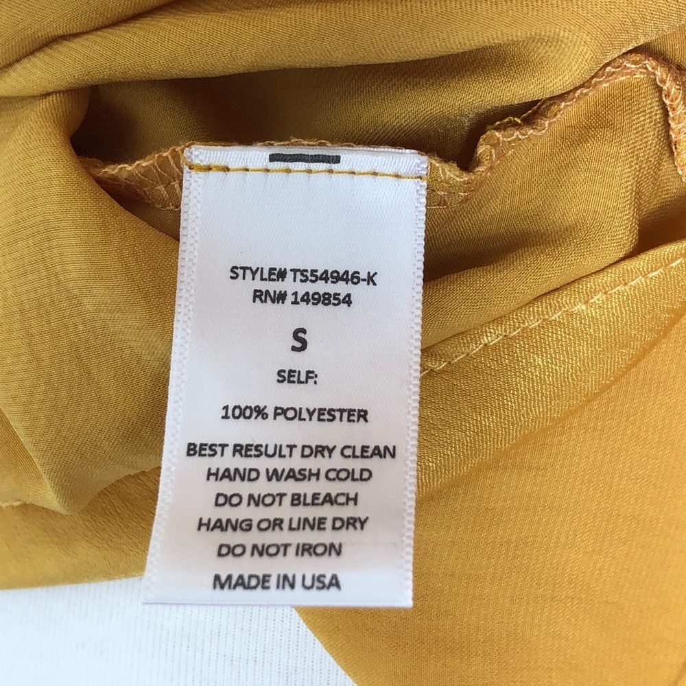 Gold Ruffled Top w/ Low Cut Back - Picture 5 of 9